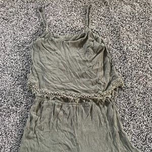 Olive green forever 21 spaghetti strap romper